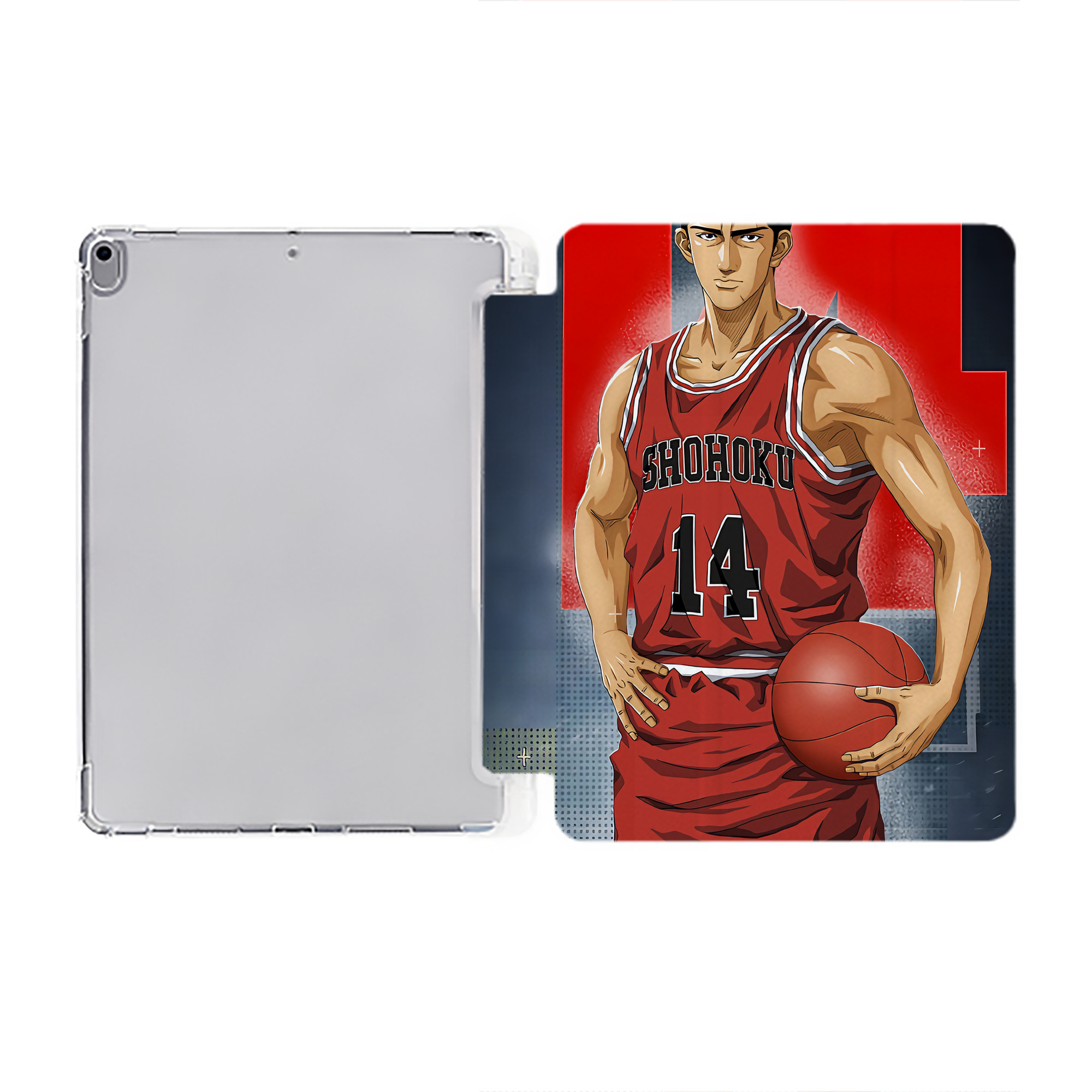 （画像用） SLAM DUNK／スラムダンク IPad ケース ペン収納付き 三つ折りスタンド PUレザー×シリコン 対応機種9.5/10.5/10.9インチ